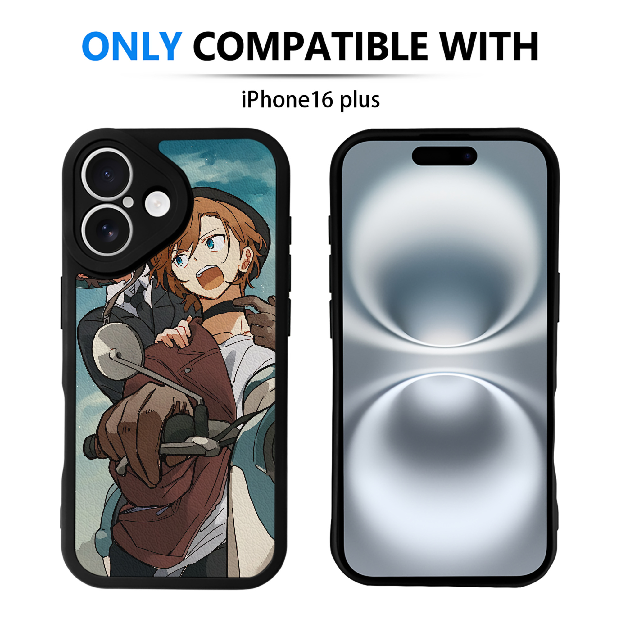 （画像用） 文豪ストレイドッグス Bungo Stray Dogs 【iPhone 16シリーズ対応】シリコンスマホケース（レザー調） 材質：シリコン